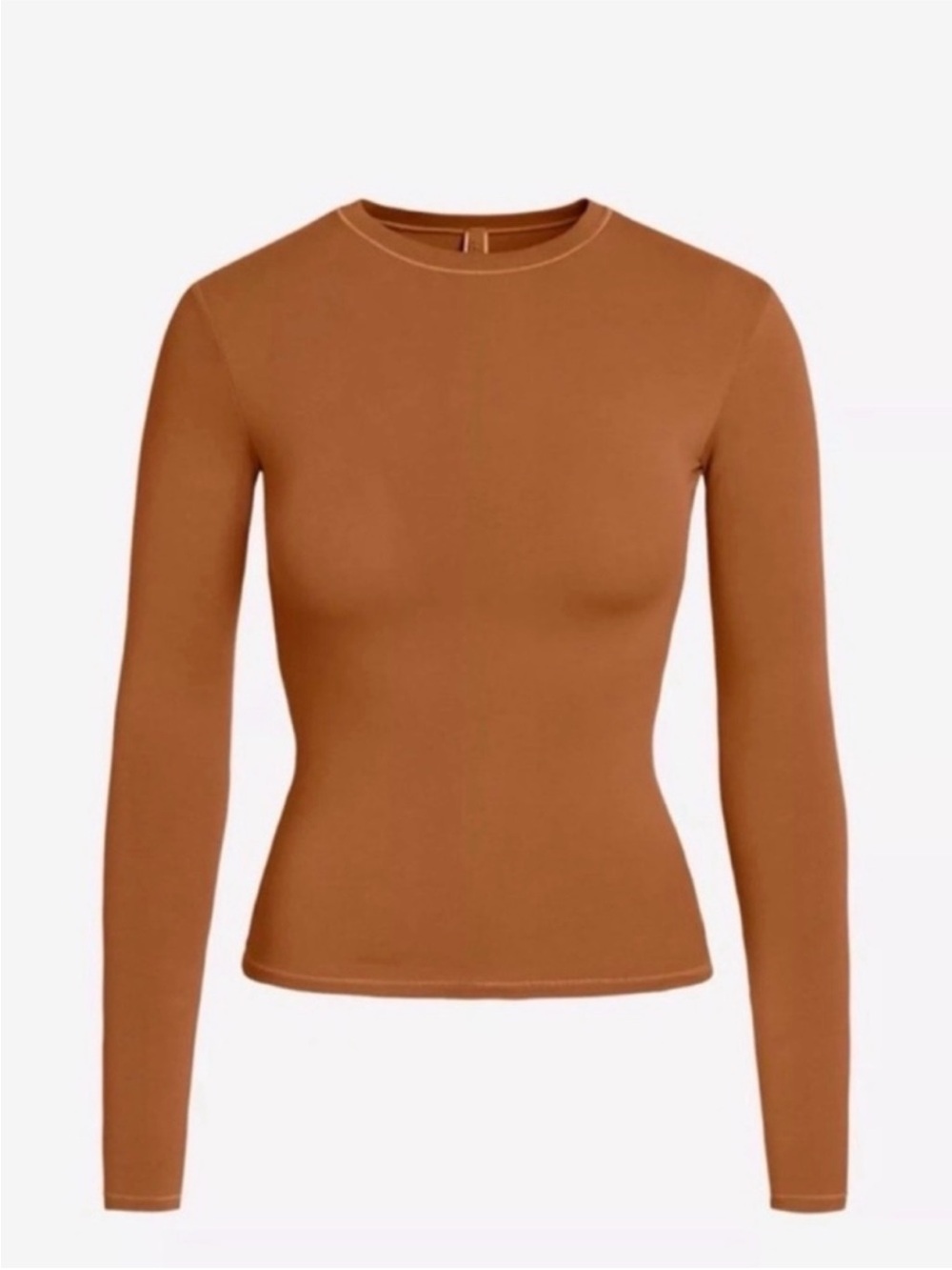 SKIMS NWT Cotton Jersey Long Sleeved T-Shirt - Chai - Picture 5 of 6